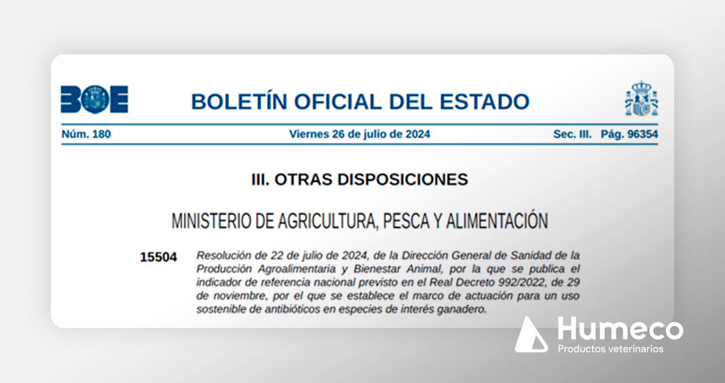 Publicados los nuevos indicadores de referencia nacional para el uso sostenible de antibióticos