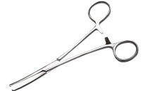 Pinza Kocher curva con dientes 16 cm