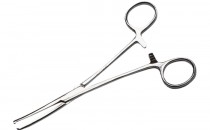 Pinza Kocher curva con dientes 16 cm