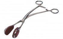 Pinza uterina cabeza de goma 28 cm