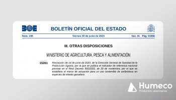 Indicadores de referencia para el uso de antibióticos en ganadería
