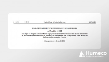 Nuevo reglamento europeo que publica la lista de antimicrobianos reservados para humanos 