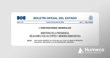 Publicado el Real Decreto que regula la distribución, prescripción, dispensación y uso de medicamentos veterinarios 